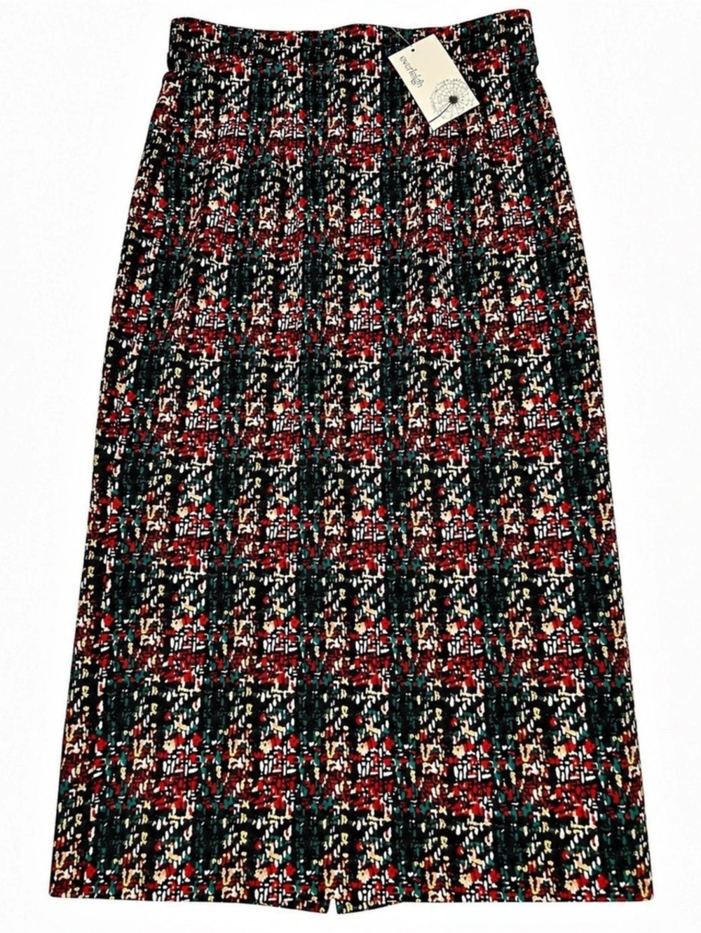 everleigh Abstract Midi Skirt in Black & Red Size Small NWT